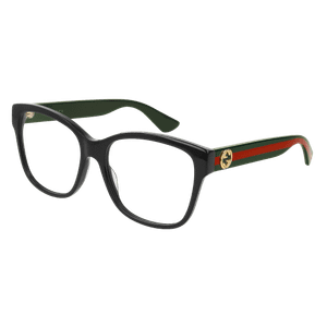 GUCCI GG0038ON 011 Black Green / Red Women's 54 mm Eyeglasses