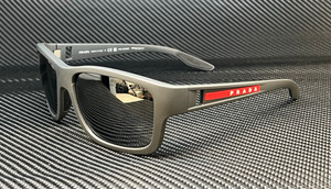 PRADA LINEA ROSSA PS 01WS UFK07H Matte Gray Polarized 59 mm Men's Sunglasses