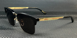 GUCCI GG1226S 001 Black Gold Men's 53 mm L Size Sunglasses GUCCI GG1226S 001 Black Gold Men's 53 mm L Size Sunglasses