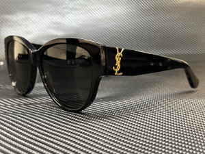 SAINT LAURENT SL M3 002 Black Square Round Women's 55 mm Sunglasses
