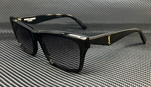 SAINT LAURENT SL M104 001 Black Grey M Size Unisex Sunglasses