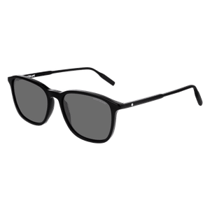 MONT BLANC MB0082S 001 Black Grey Men's 53 mm Sunglasses