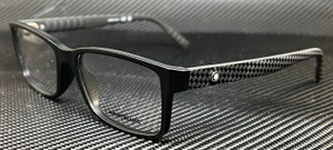 MONT BLANC MB0066O 001 Black Rectangle Men's 56 mm Eyeglasses