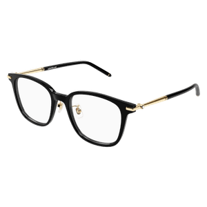 MONT BLANC MB0247OK 004 Black Gold Extra Large Men's 54 mm Eyeglasses