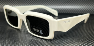 PRADA PR 27ZS 17K08Z White Talc Dark Grey Men's 54 mm Sunglasses