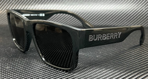 BURBERRY BE4358 300187 Black Dark Grey Men's 57 mm Sunglasses