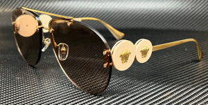 VERSACE VE2250 148693 Gold Light Brown Women's 63 mm Sunglasses