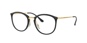RAY BAN RX7140 2000 Black Gold Women's 51 mm Eyeglasses
