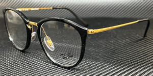 RAY BAN RX7140 2000 Black Gold Women's 49 mm Eyeglasses
