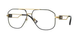 VERSACE VE1287 1443 Gold Black Men's 59 mm Eyeglasses