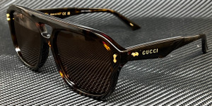 GUCCI GG1263S 006 Brown Havana Medium Men's 57 mm Sunglasses