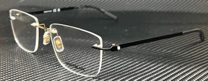 MONT BLANC MB0281O 001 Gold Black Men's 53 mm Medium Eyeglasses