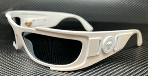 VERSACE VE4446 314 87 White Dark Grey Men's 67 mm Sunglasses