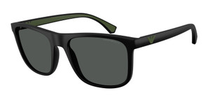 EMPORIO ARMANI EA4129 504287 Matte Black Grey Men's 56 mm Sunglasses