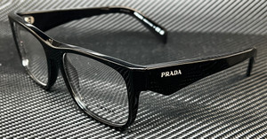 PRADA PR 22ZV 16K1O1 Black Men's 55 mm Eyeglasses