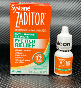 SYSTANE ZADITOR Alcon Antihistamine Eye Drops 5 ml Bottle 30 day Supply