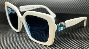SWAROVSKI SK6001 100355 White Blue Mirror Women's 55 mm Sunglasses