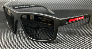 PRADA LINEA ROSSA PS 02XS DG002G Matte Black Polarized Men's 60 mm Sunglasses