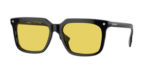 BURBERRY BE4337F 300185 Black Yellow Men's 56 mm Sunglasses