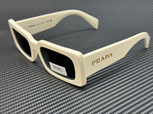 PRADA PR A07S 1425S0 White Talc Grey Women's 52 mm Sunglasses