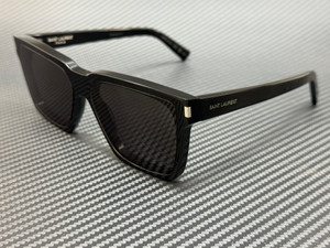SAINT LAURENT SL 610 001 Black Dark Grey Unisex 59 mm Medium Sunglasses