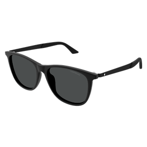 MONT BLANC MB0330S 001 Matte Black Grey Men's 56 mm Sunglasses