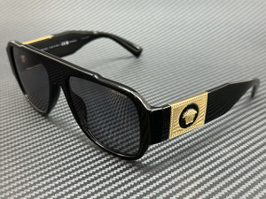 VERSACE VE4436U GB1 81 Black Grey Polarized 57 mm Sunglasses