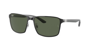 RAY BAN RB3721 914471 Black Dark Green Unisex 59 mm Sunglasses