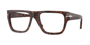 PERSOL PO3348V 24 Brown Havana Unisex 55 mm Eyeglasses