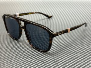 GUCCI GG1494S 002 Brown Havana Blue Unisex Large 57 mm Sunglasses