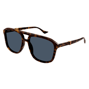 GUCCI GG1494S 002 Brown Havana Blue Unisex Large 57 mm Sunglasses