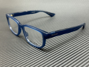 GUCCI GG1584O 003 Blue Transparent Men's Medium 53 mm Eyeglasses