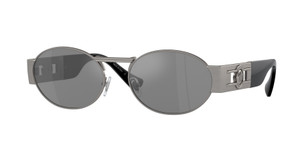 VERSACE VE2264 10016G Matte Gunmetal Mirror Silver Unisex 56 mm Sunglasses