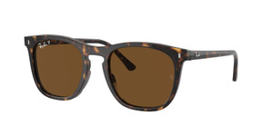RAY BAN RB2210 902 57 Havana Brown Polarized Unisex 53 mm Sunglasses