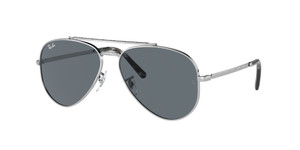 RAY BAN RB3625 003 R5 Silver Blue Unisex New Aviator 62 mm Sunglasses