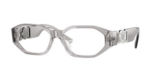 VERSACE VE3320U 593 Grey Transparent Men's 56 mm Eyeglasses