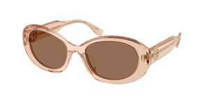 TORY BURCH TY7214U 195473 Transparent Brown Women's 53 mm Sunglasses