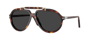 PERSOL PO0202S 24 48 Havana Brown Black Polarized 57 mm Sunglasses