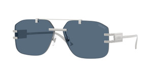 VERSACE VE2275 100080 Silver Blue Men's 60 mm Sunglasses