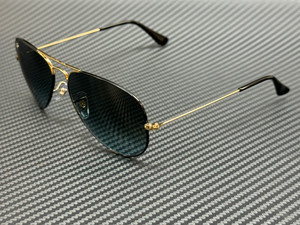 RAY BAN RB3025 9271GK Black Gradient Unisex Aviator 58 mm Sunglasses