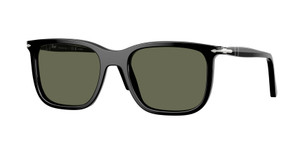 PERSOL PO3357S 95 58 RENZO Black Green Polarized Unisex 56 mm Sunglasses
