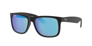 RAY BAN RB4165 622 55 Rubber Black Blue Flash Unisex 54 mm Sunglasses
