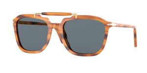 PERSOL PO0203S 960 R5 Striped Brown Blue Unisex 55 mm Sunglasses