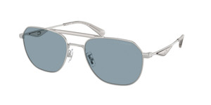 COACH HC7178 900172 Silver Blue Men's 57 mm Sunglasses