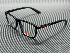 PRADA LINEA ROSSA PS 01QV 1AB1O1 Black Men's 56 mm Eyeglasses