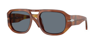 PERSOL PO3373S 96 56 Terra Di Siena Blue Men's 56 mm Sunglasses
