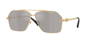VERSACE VE2284 10026G Gold Grey Mirror Men's 63 mm Sunglasses