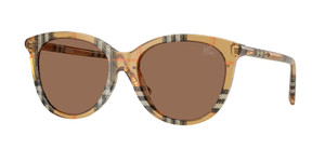 BURBERRY BE4455 416373 Check Sand Brown Women's 55 mm Sunglasses