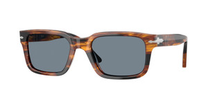 PERSOL PO3272S 123556 Striped Brown Blue Men's 53 mm Sunglasses