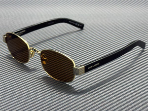 SAINT LAURENT SL 706 001 Gold Brown Unisex 53 mm Sunglasses